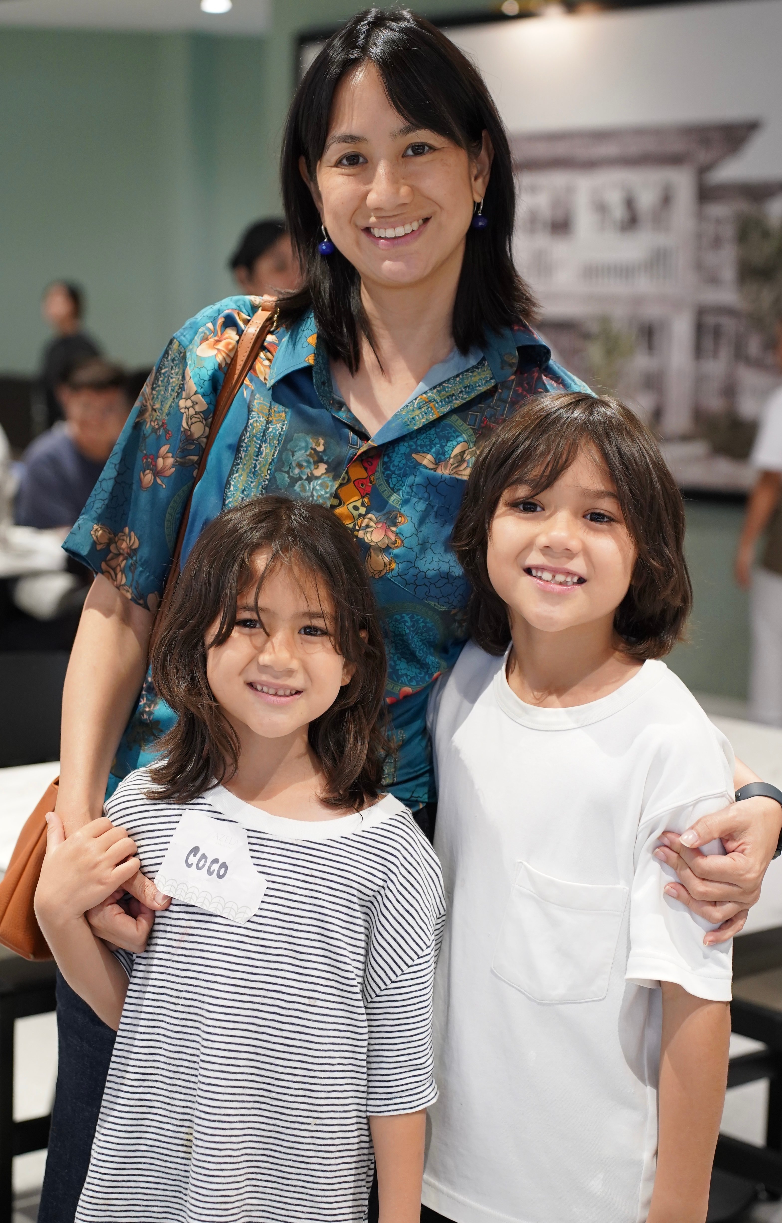 Audrey Carpio with kids Damian and Coco.