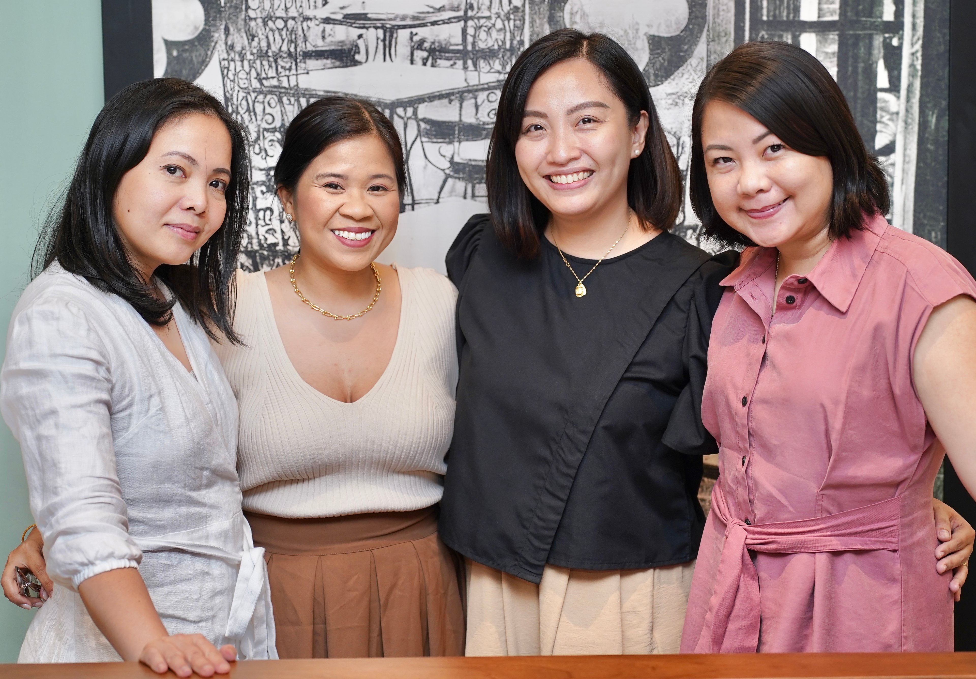 Rachelle Carpio, Dr. Gellina Maala, Angelica Salcedo-Alonzo and Bernadette Zulueta.