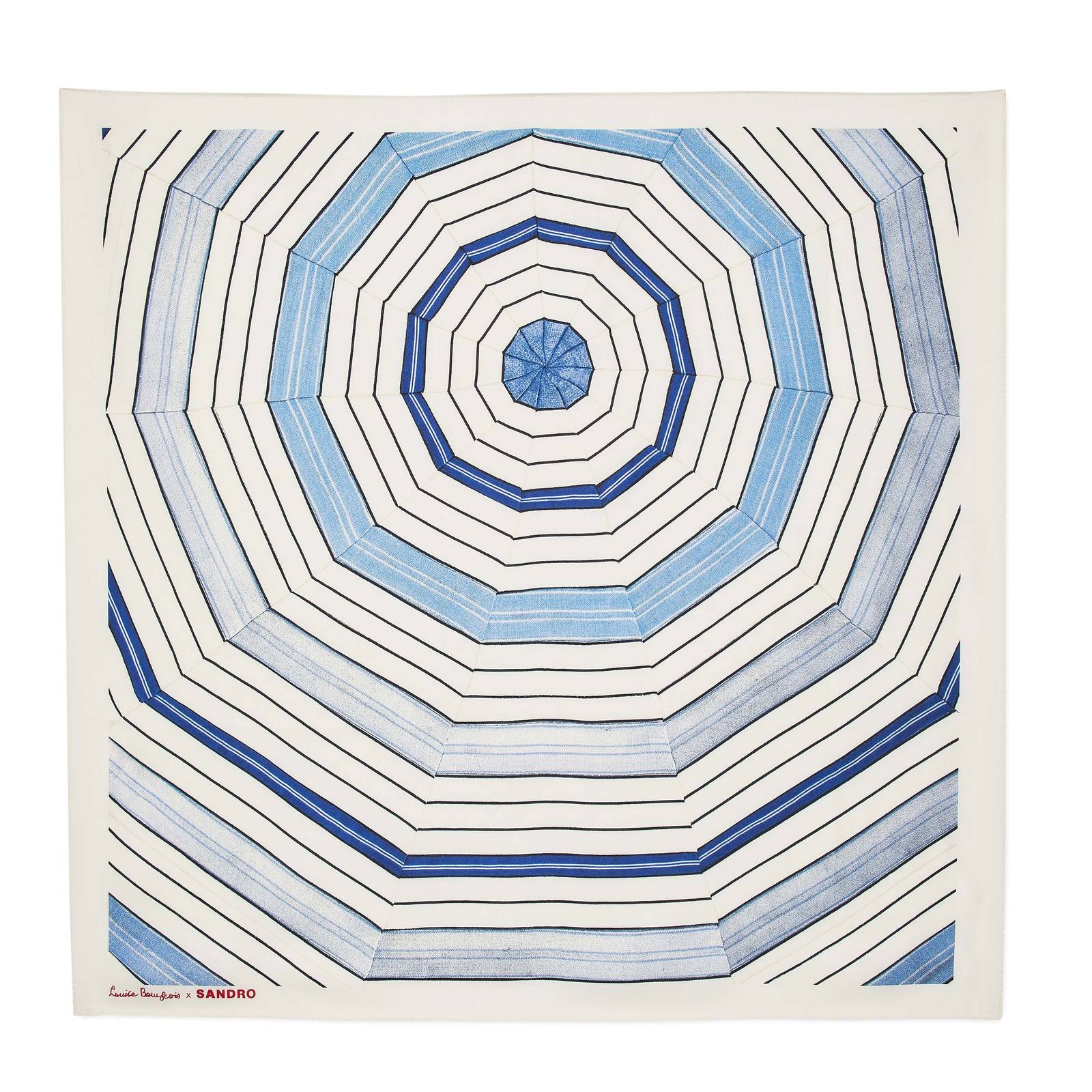 STRIPED silk scarf.