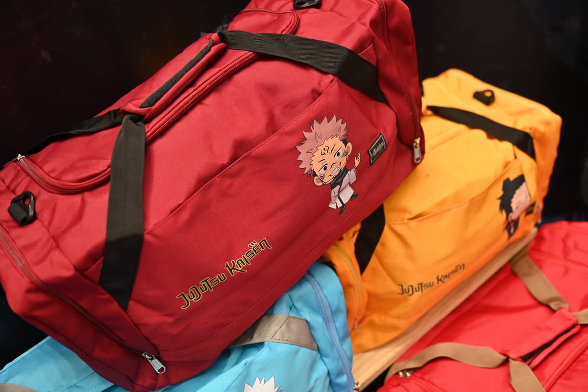 Licensed JJK bags from The Adventure.