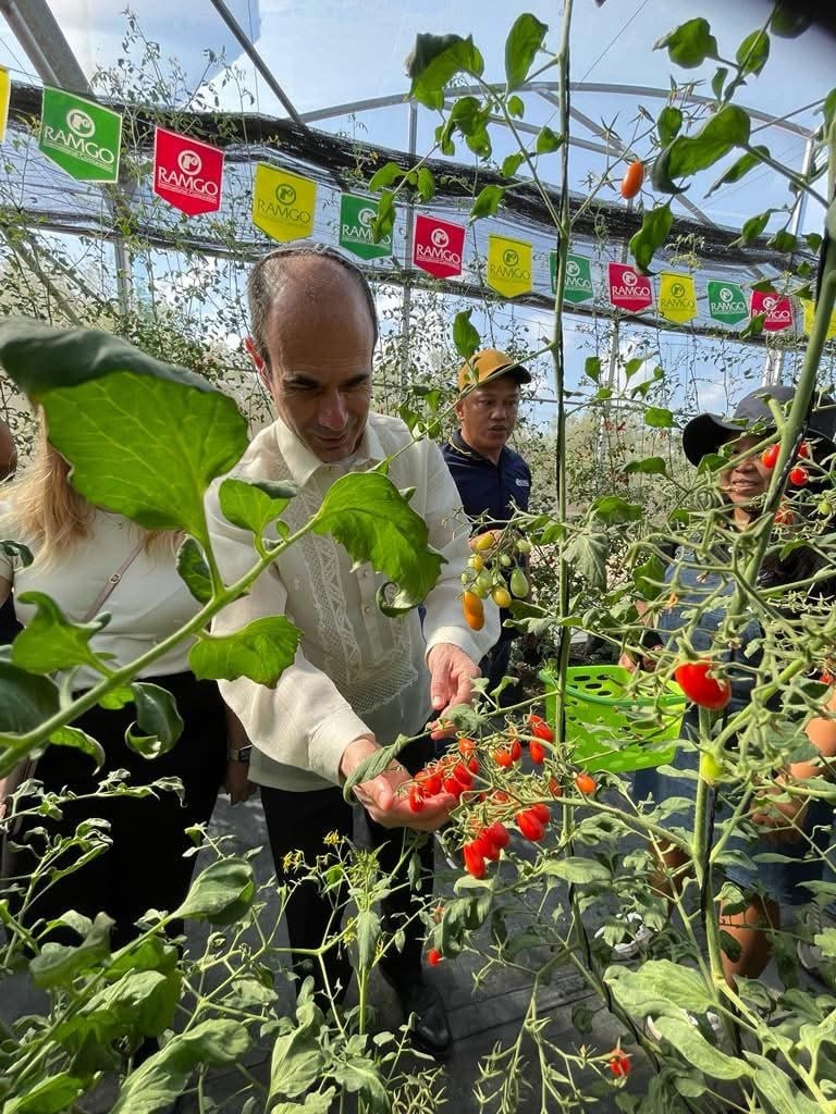 Fluss in a Filipino farm, symbol of Israel’s hands-on commitment to growing food security through innovation.