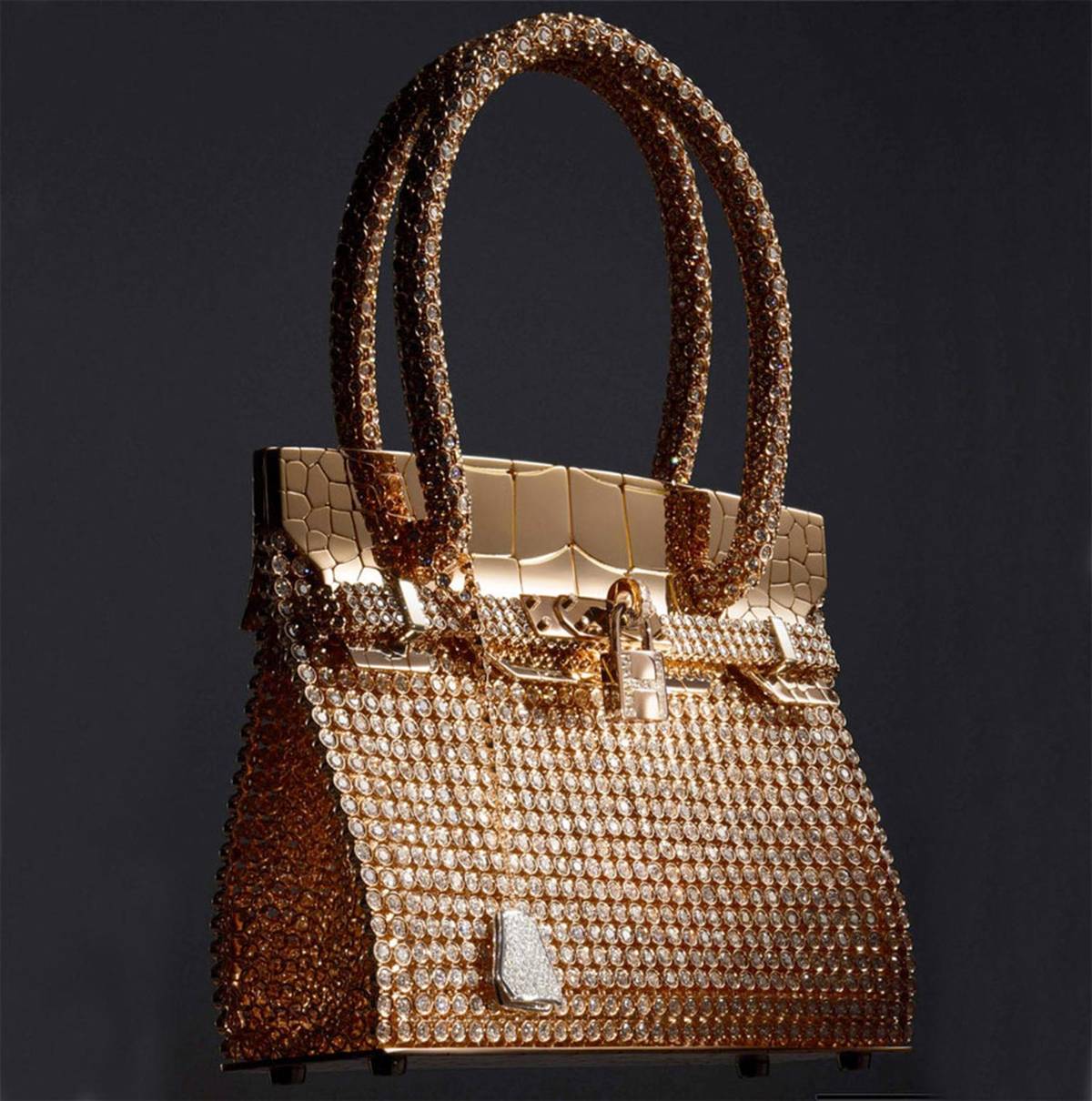 Dripping in diamonds: This Hermès Sac-Bijou Birkin shines with 2,712 stones and 89.22 carats of pure luxury.