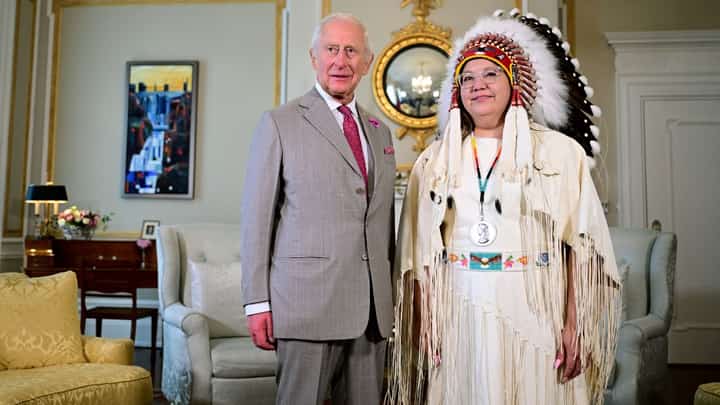 Britain's King Charles III meets with Assembly of First Nations National Chief Cindy Woodhouse at the official residence of the Governor General of Canada, Rideau Hall, in Ottawa on 27 May 2025. Britain's King Charles III is heading to Canada for a brief but "impactful" visit, at a time when President Donald Trump is floating the idea of making his northern neighbor the 51st US state.
The 76-year-old monarch, who is also Canada's head of state as part of the Commonwealth, has never publicly commented on the ambitions of the US president, a noted admirer of the royal family.