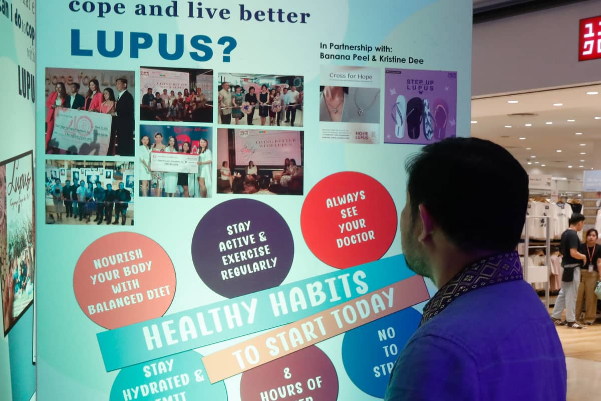 Hope for Lupus Foundation launched an educational exhibit at SM Aura, Taguig, on Tuesday, 27 May 2025, to raise awareness about the invisible burden of lupus. Foundation chair Mark Villar attended alongside his wife, Emmeline Aglipay–Villar, who was diagnosed with the disease, and their daughter. Socialite Tessa Prieto-Valdez also joined the opening.