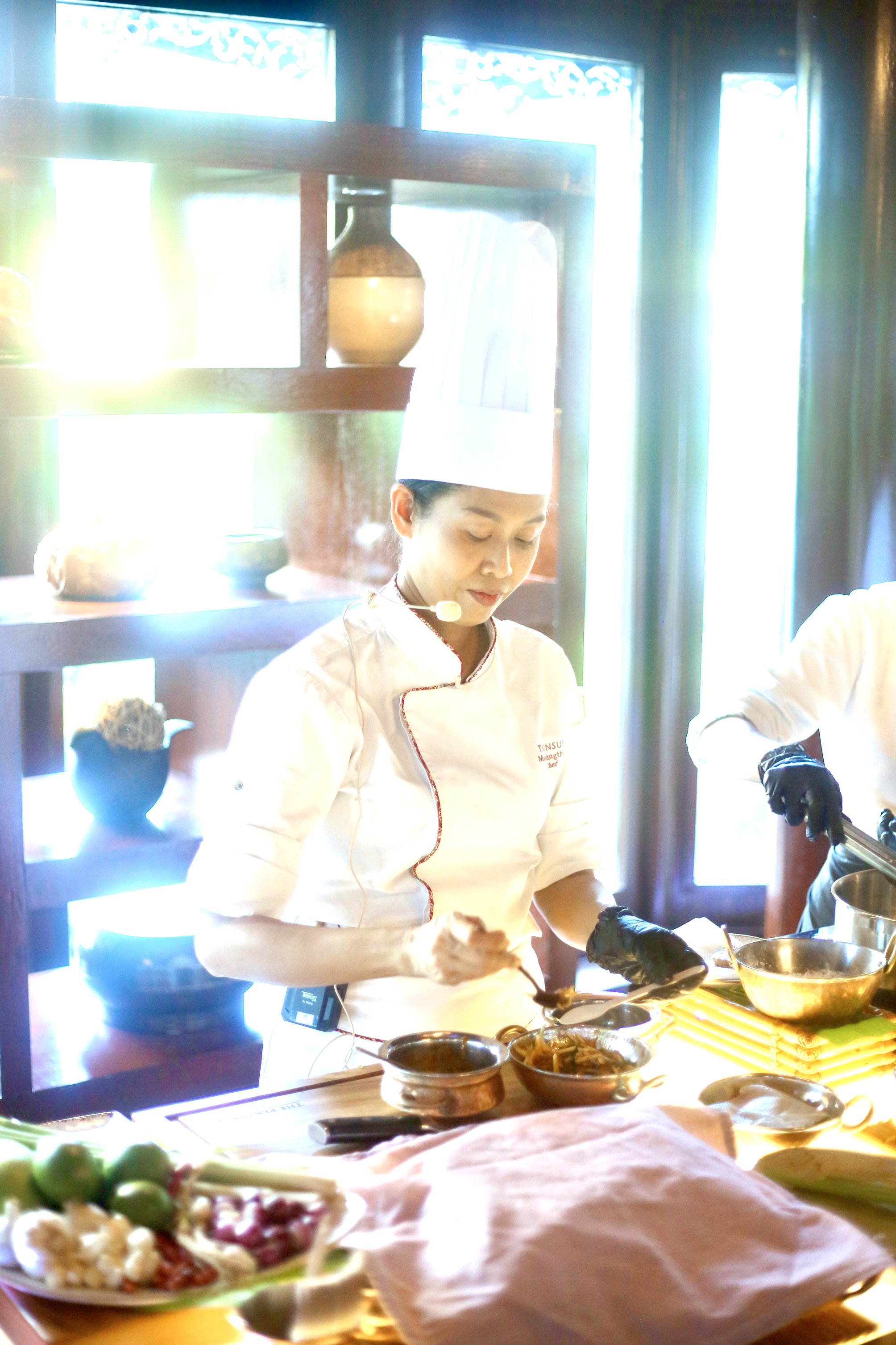 Learning Thai cooking from the master
