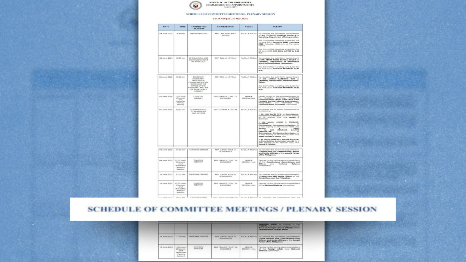 Ruiz, Dizon, Aguda to face CA confirmation hearings next week
