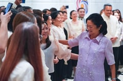 FL Liza doffs cap to embassy staff
