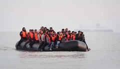 Nearly 200 migrants
in small boats rescued