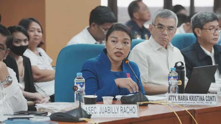 (FILES) LAWYER Kristina Conti, one of the legal counsels of drug war victims, dismisses the possibility that ex-president Duterte can take his oath of office as elected Davao City mayor at his cell in the International Criminal Court's detention facility, where he is facing a single charge of crimes against humanity related to his notorious anti-drug campaign.