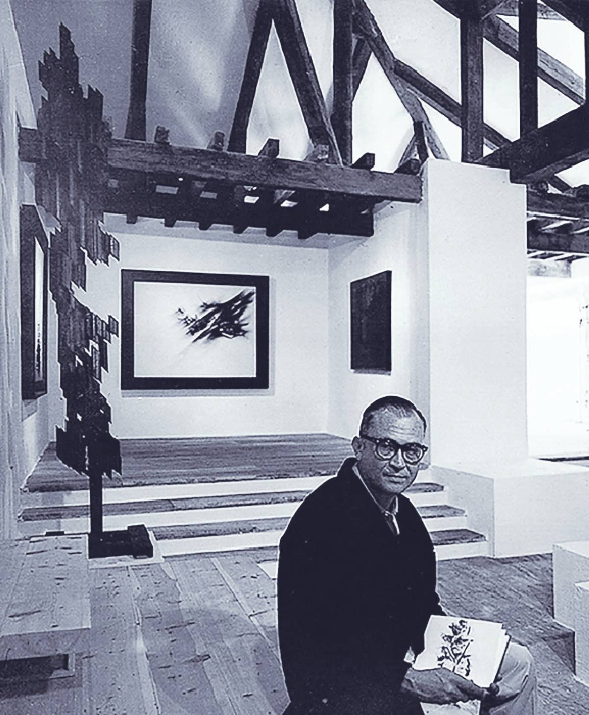Zobel shown inside the museum he founded, the Museo de Arte Abstracto Español, which has become a major cultural destination in Cuenca, Spain.