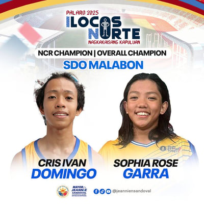 Garra, Domingo lead Malabon’s medal haul in Palaro 2025