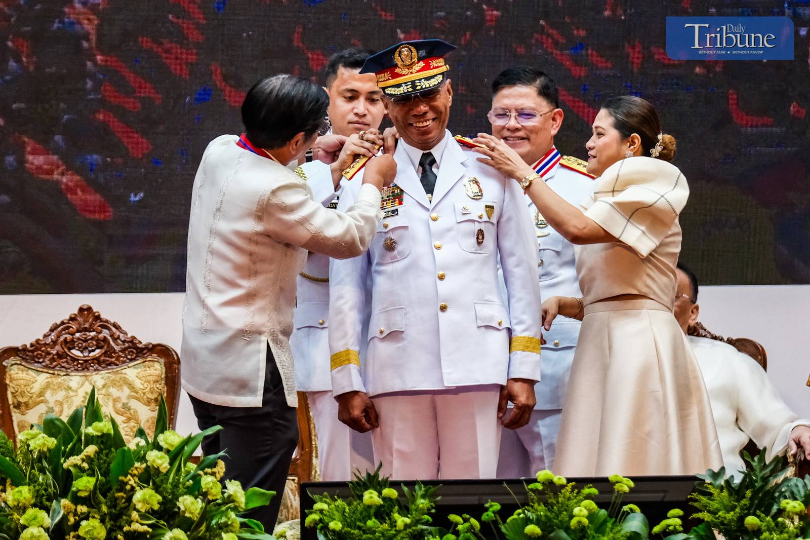 President Ferdinand R. Marcos Jr. leads the Philippine National Police (PNP) change of command ceremony on 2 June 2025, at Camp Crame, Quezon City. Police Major General Nicolas Torre III formally assumed office as the 31st PNP chief, succeeding Police General Rommel Marbil. Torre is the first graduate of the Philippine National Police Academy (PNPA) to head the organization. He previously served as chief of the Criminal Investigation and Detection Group (CIDG), where he oversaw the arrest and transport of former president Rodrigo Duterte to the International Criminal Court, and led the 2024 capture of Apollo Quiboloy on human trafficking and sexual exploitation charges. A native of Jolo, Sulu, Torre graduated from PNPA in 1993.