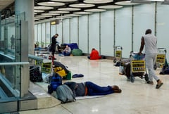 Homeless seek refuge at Madrid airport as rents soar
