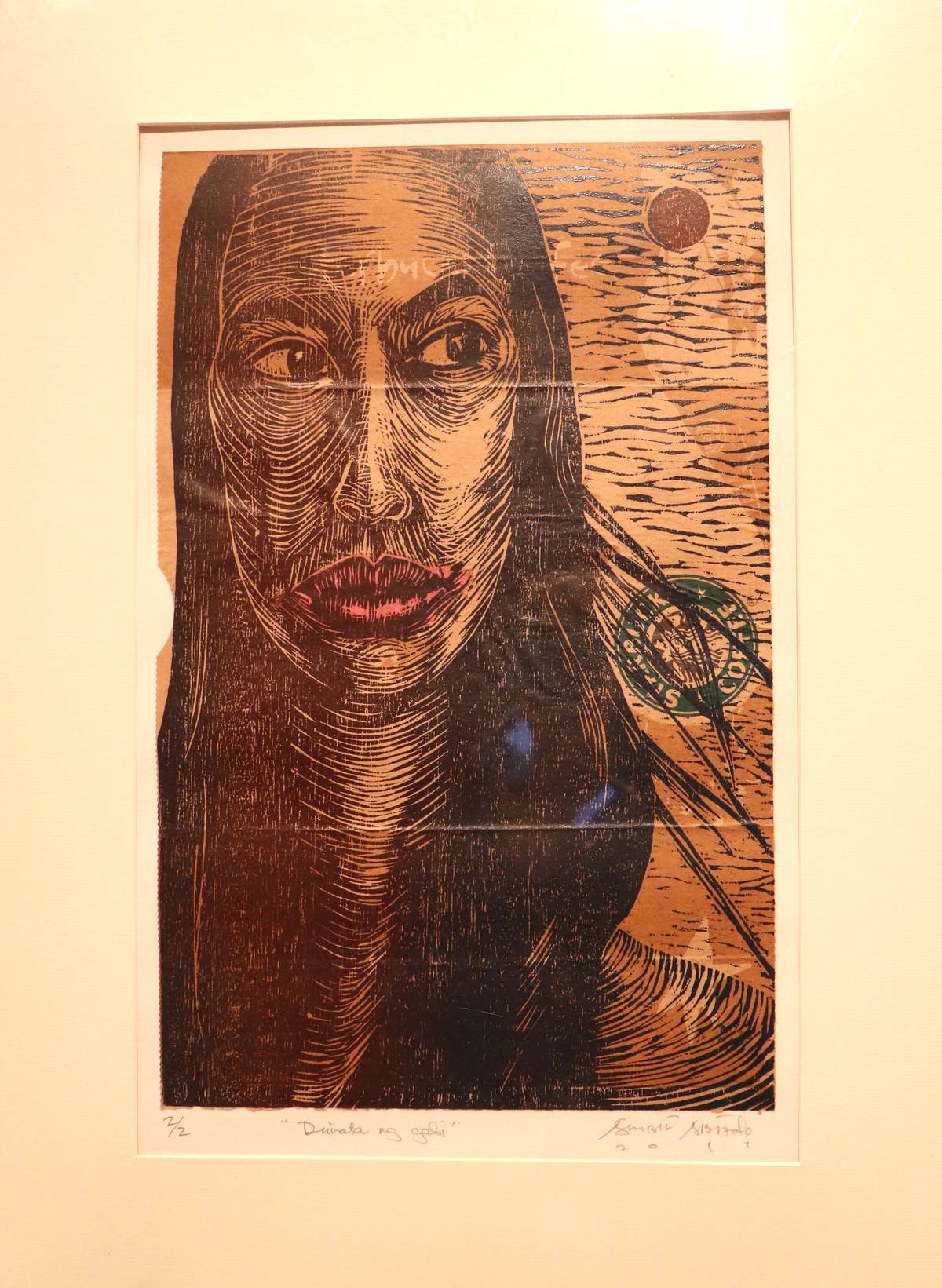 ‘Diwata ng Gabi’ by Ambie Abaño (From the collection of Association of Pinoyprintmakers).