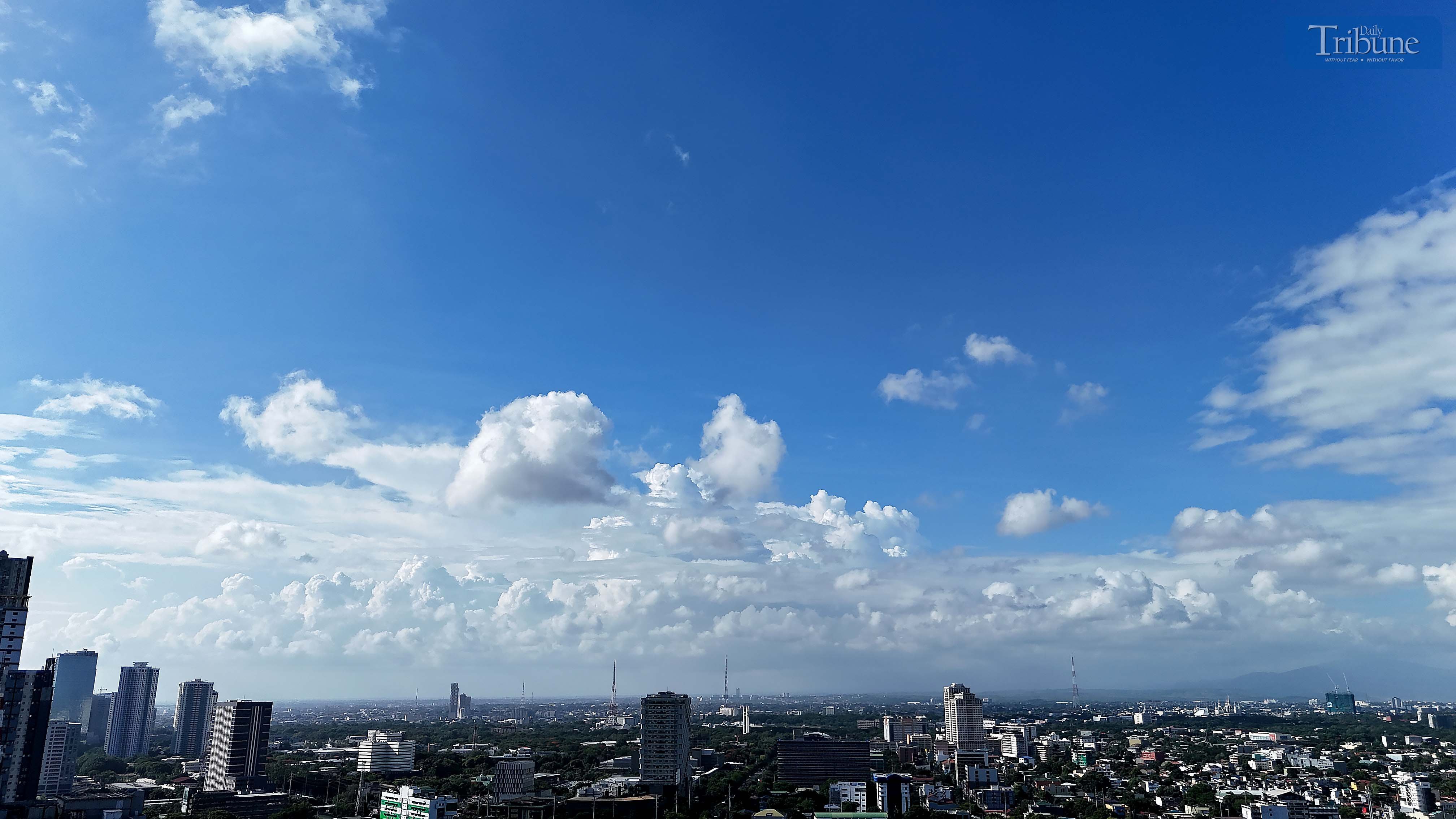 Blue skies over Quezon City