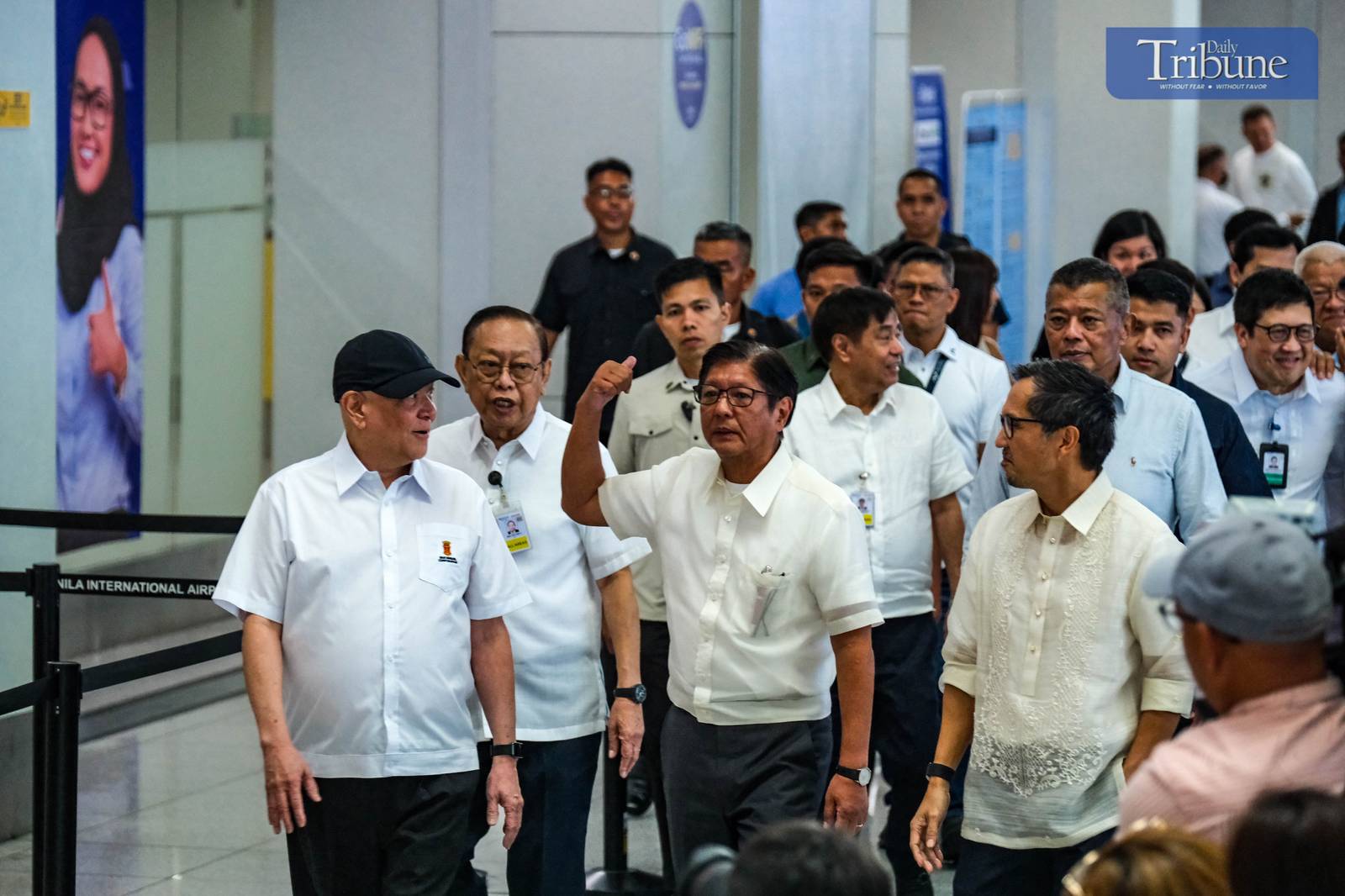 President Ferdinand R. Marcos Jr. inspects upgraded facilities at NAIA Terminal 3 in Pasay City on Tuesday, 3 June 2025, following the recent turnover of operations to the New NAIA Infrastructure Corporation (NNIC). Marcos received a briefing on NNIC’s initial accomplishments before touring key areas, including the Immigration Area, OFW Immigration Annex, OFW Lounge and Rest Area, TNVS bay, and Arrival curbside. He was joined by Transportation Secretary Vivencio B. Dizon, Migrant Workers Secretary Hans Leo J. Cacdac, OWWA Administrator Patricia Yvonne Caunan, and San Miguel Corporation President and CEO Ramon S. Ang.
