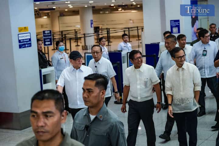 President Ferdinand R. Marcos Jr. inspects upgraded facilities at NAIA Terminal 3 in Pasay City on Tuesday, 3 June 2025, following the recent turnover of operations to the New NAIA Infrastructure Corporation (NNIC). Marcos received a briefing on NNIC’s initial accomplishments before touring key areas, including the Immigration Area, OFW Immigration Annex, OFW Lounge and Rest Area, TNVS bay, and Arrival curbside. He was joined by Transportation Secretary Vivencio B. Dizon, Migrant Workers Secretary Hans Leo J. Cacdac, OWWA Administrator Patricia Yvonne Caunan, and San Miguel Corporation President and CEO Ramon S. Ang.