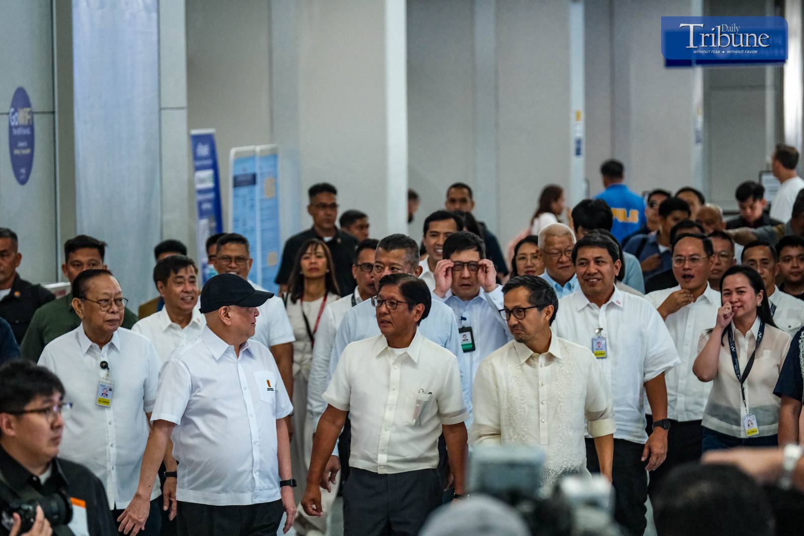 President Ferdinand R. Marcos Jr. inspects upgraded facilities at NAIA Terminal 3 in Pasay City on Tuesday, 3 June 2025, following the recent turnover of operations to the New NAIA Infrastructure Corporation (NNIC). Marcos received a briefing on NNIC’s initial accomplishments before touring key areas, including the Immigration Area, OFW Immigration Annex, OFW Lounge and Rest Area, TNVS bay, and Arrival curbside. He was joined by Transportation Secretary Vivencio B. Dizon, Migrant Workers Secretary Hans Leo J. Cacdac, OWWA Administrator Patricia Yvonne Caunan, and San Miguel Corporation President and CEO Ramon S. Ang.