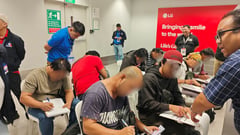 Nine stranded Filipino seafarers return home