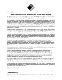 Directors’ Guild of the Philippines opposes Senate Bill 2805