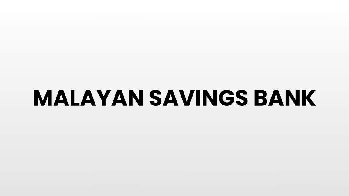 Malayan Savings Bank