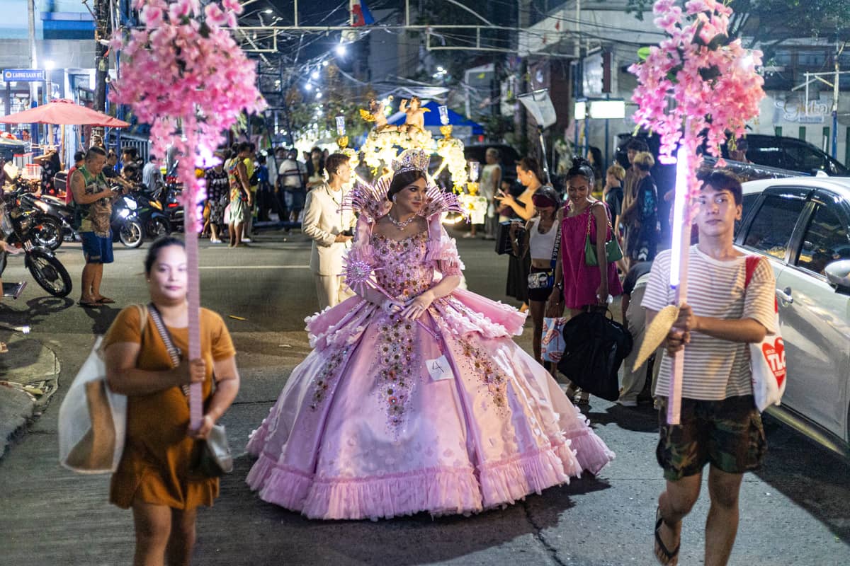 With the support of his siblings, Andrei Cruz dazzle the crowd as he paraded through the streets of Sampaloc, Manila during the Sagayla procession on Sunday, 1 June 2025.