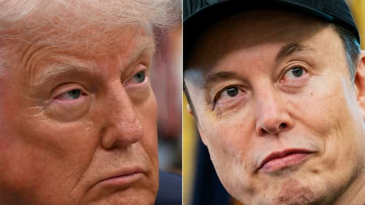 THIS combination of pictures created on June 5, 2025 shows US President Donald Trump in the Oval Office of the White House, in Washington, DC, on May 5, 2025 and Elon Musk in the Oval Office of the White House in Washington, DC, on May 30, 2025.
President Donald Trump said on 5 June 2025, that he asked "crazy" Elon Musk to leave his administration and threatened to take away the tech tycoon's government contracts, as a growing row over the US president's budget bill triggered a bitter public divorce with his top donor.