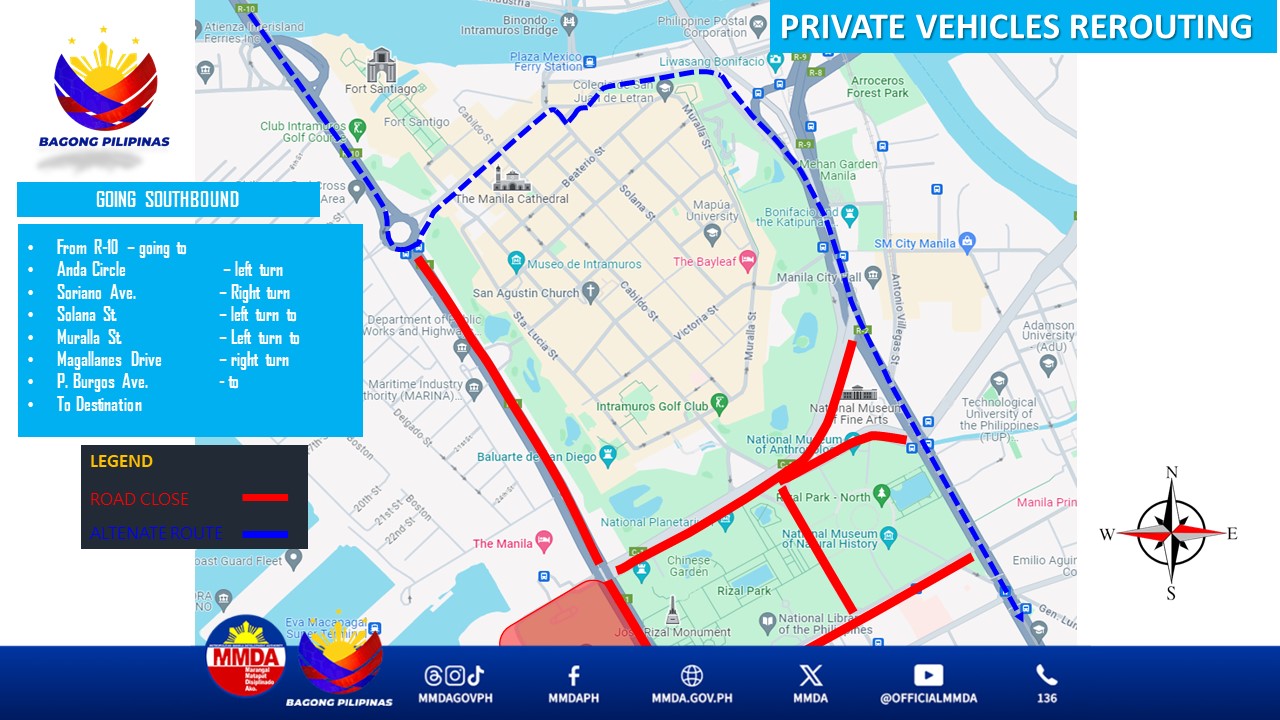 MMDA Announces road closures for Independence Day