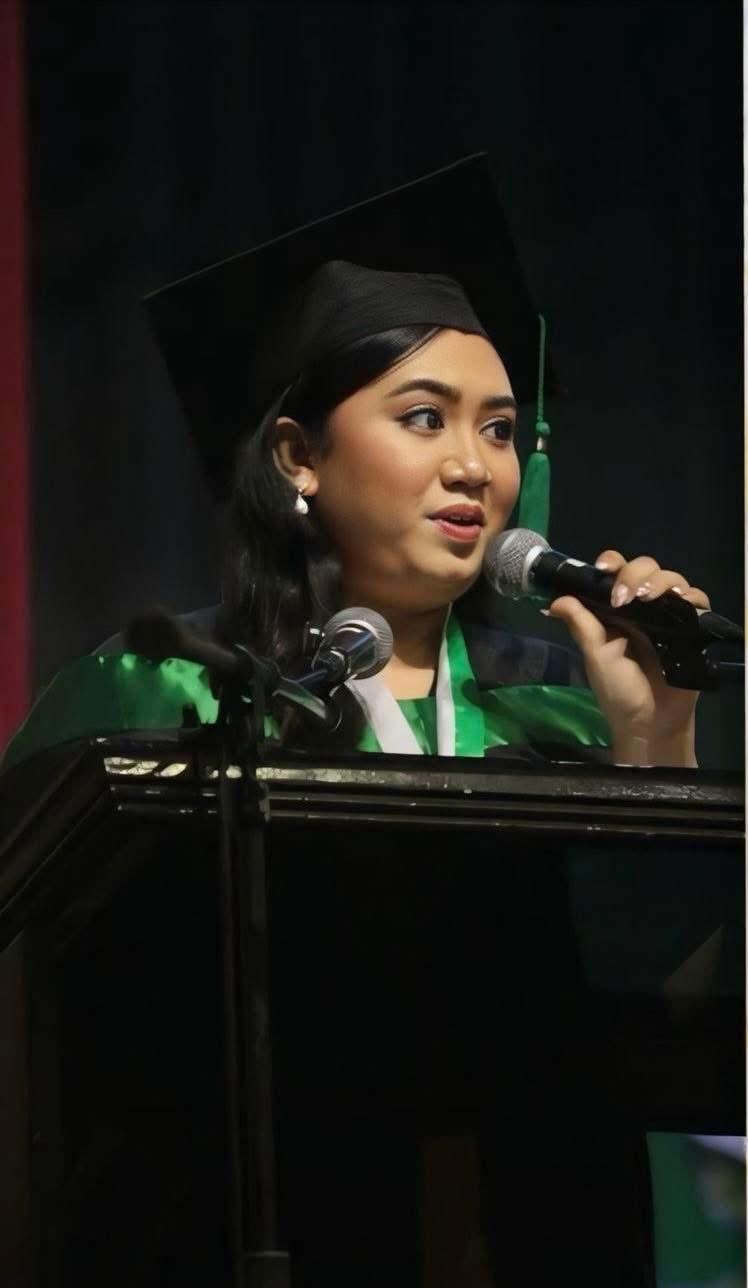 Tricia Ann Anda, Summa Cum Laude in BS Psychology from the University of St. La Salle.
