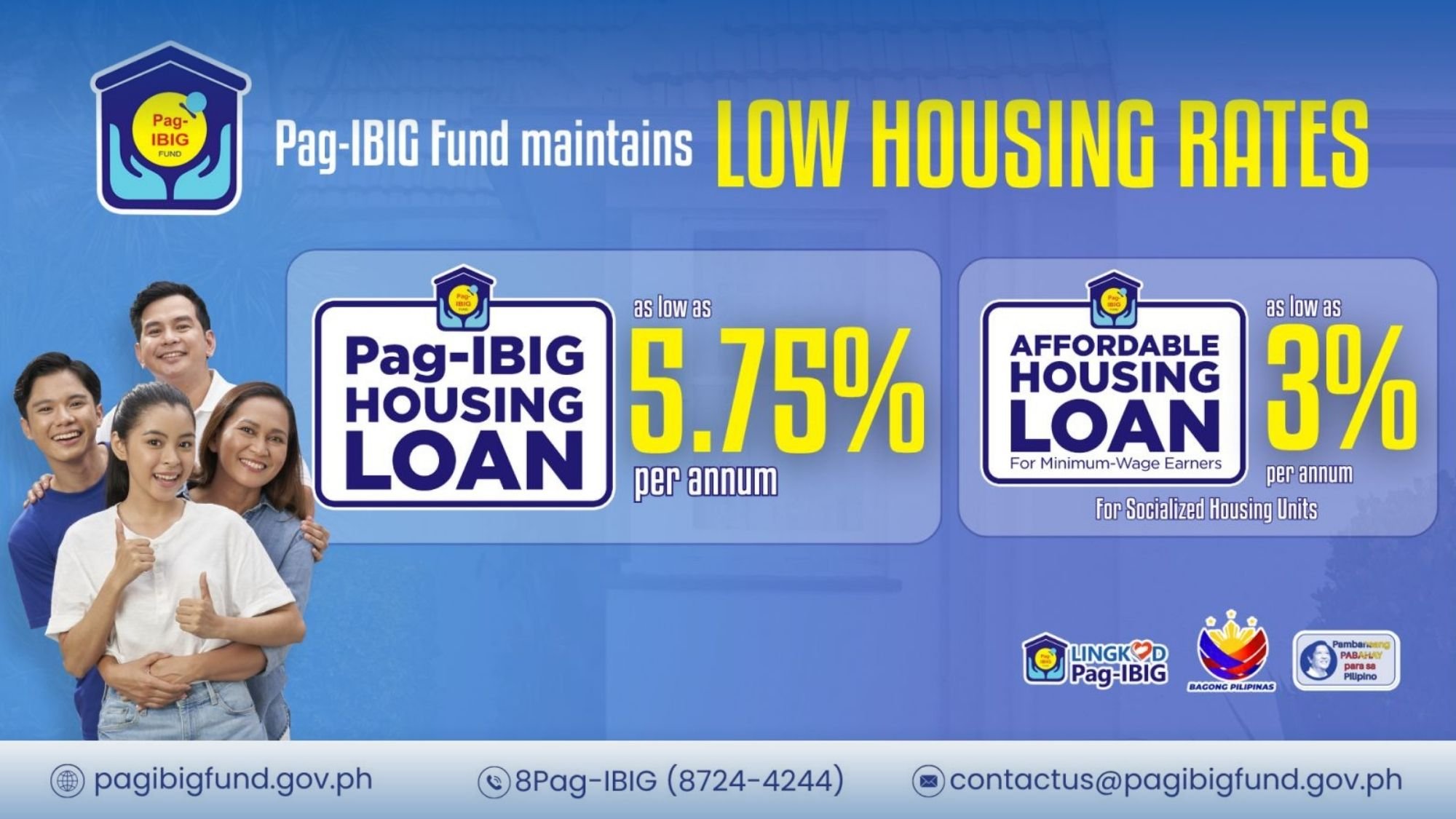 Pag-IBIG to maintain low housing loan rates through 2025