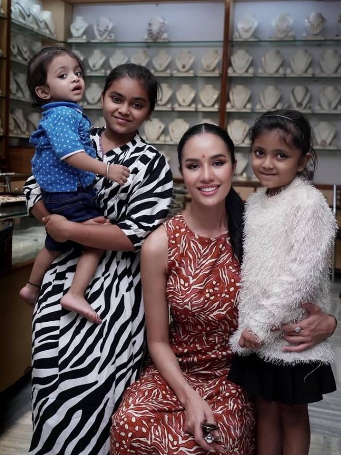 MISS World 2025 Opal Suchata mourns the loos of the three children she met in Charminar.
