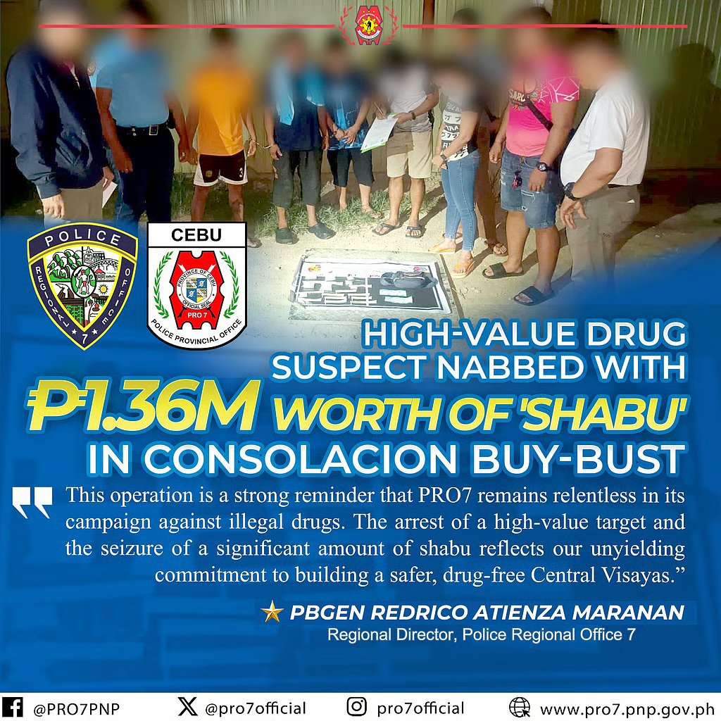 P1.36M in suspected shabu seized in Cebu