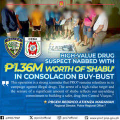 P1.36M in suspected shabu seized in Cebu