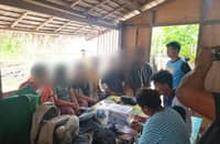 SURVIVORS of the capsized boat in Balabac, Palawan undergo documentation and receive initial medical assistance at the Coast Guard substation in Barangay Bancalaan.