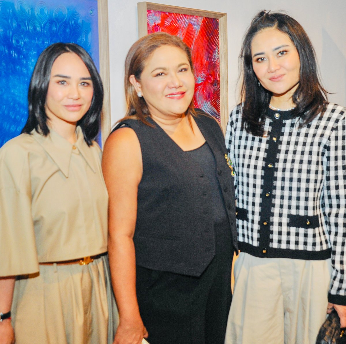 Kate Russ, Mayor April Aguilar and Budj Aguilar