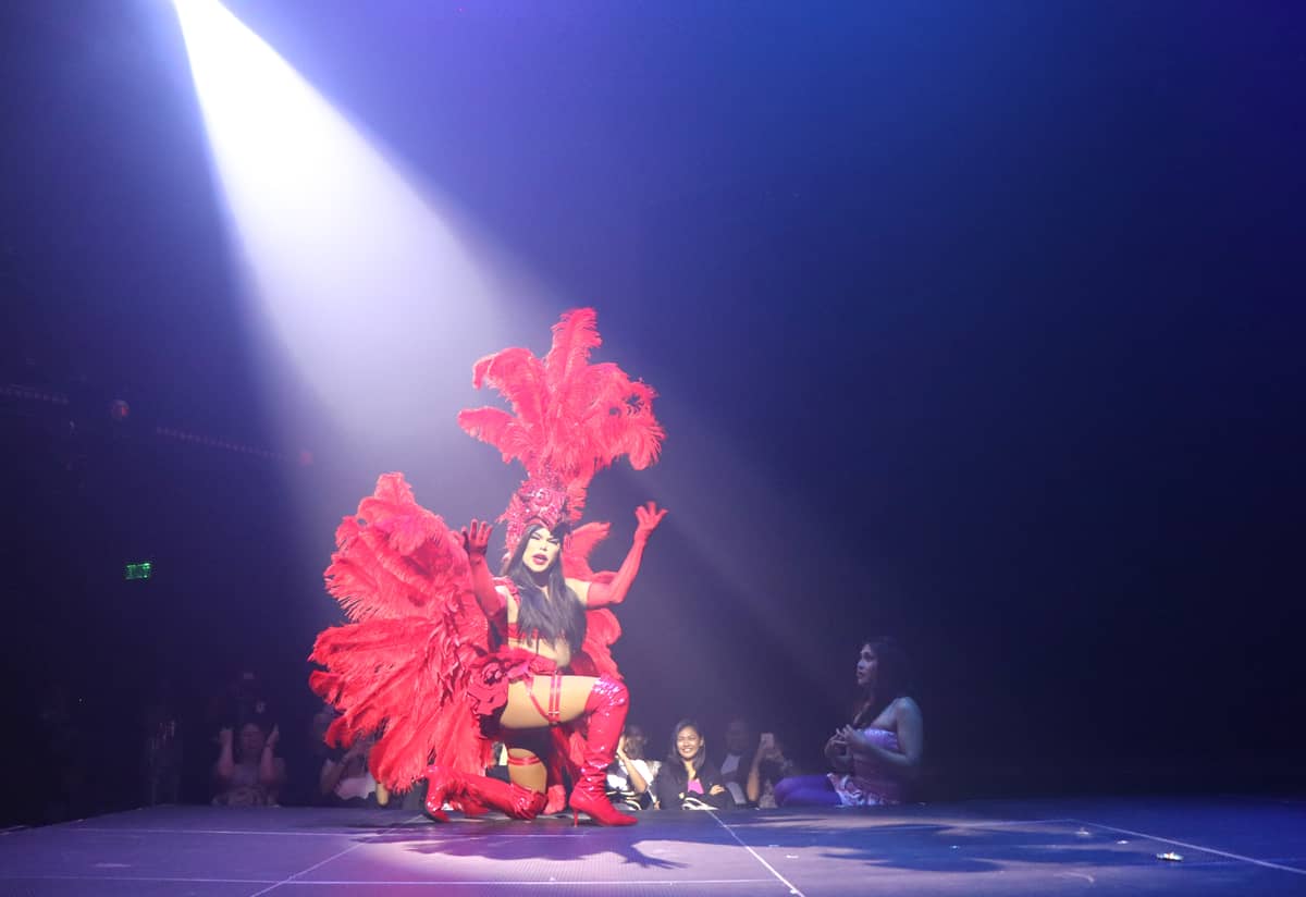 Corazon, known for her stint in ‘Drag Race Philippines,’ with Jamila Rivera as Maxie Oliveros.