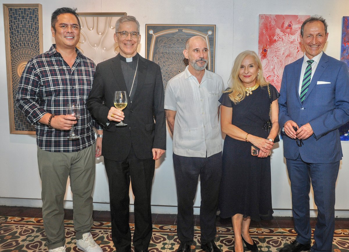 Mr. Martin Andanar , H.E. Archbishop Charles Brown Apostolic Nuncio, Ambassador Miguel Utray Delgado,  H.E. ambassador Johann Brieger and wife Mme, and Roswitha Brieger