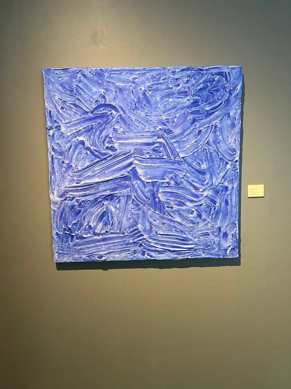 ‘Lenéant,’ 40" x 40", ink on plaster on canvas, mounted on wood.