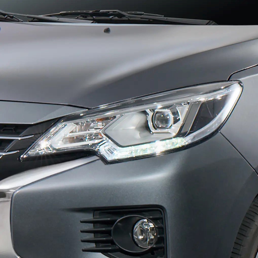 A CLOSER look at the Mirage G4’s new LED projector headlamps with daytime running lights.