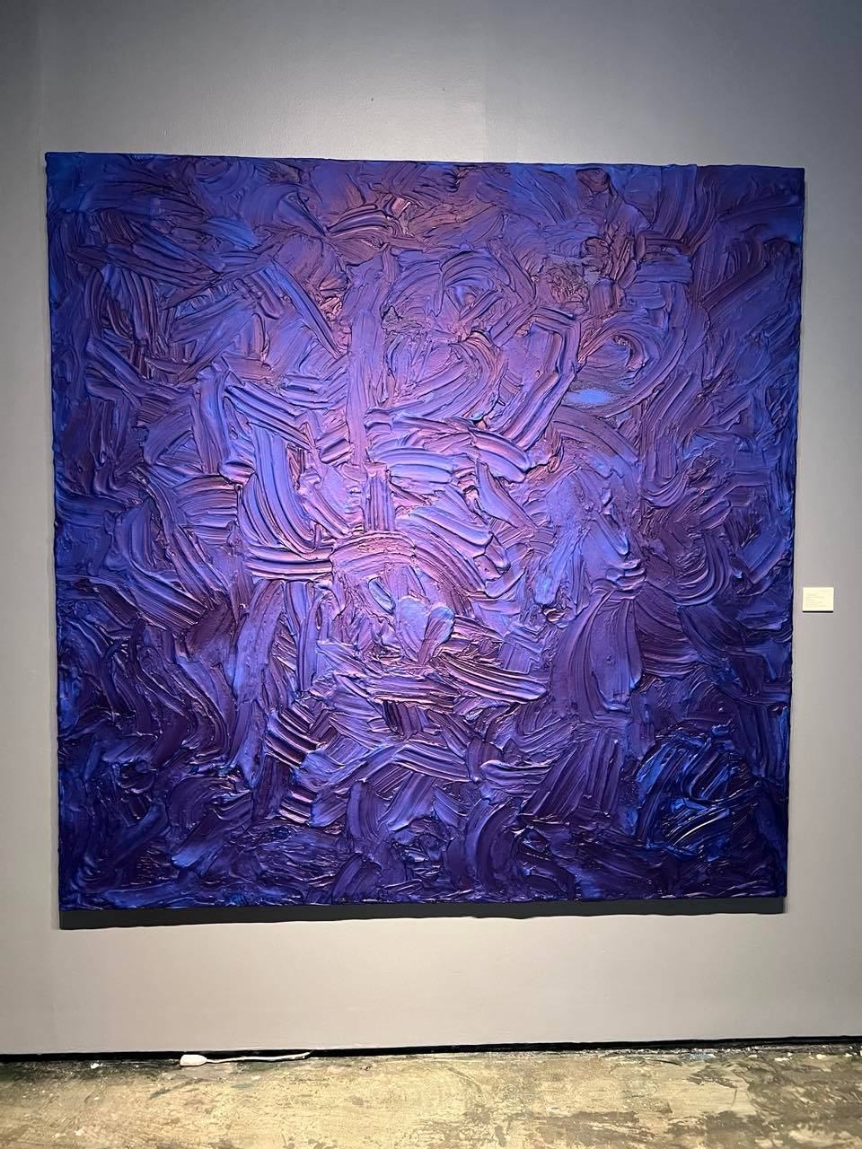 ‘Stardust,’ 80" x 80", ink on plaster on canvas, mounted on wood.