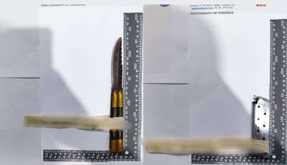 The recovered butterfly knife from alias "Jun" in Valenzuela City
