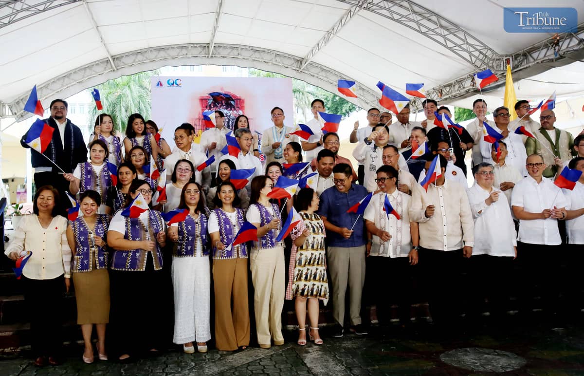 Quezon City Mayor Joy Belmonte led the celebration of the 127th anniversary of Philippine Independence Day, joined by other local officials, at the Quezon City Hall grounds on Thursday.