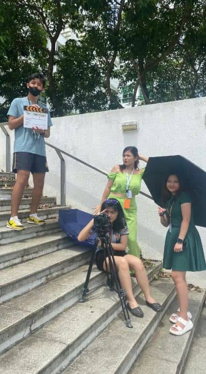 THE team during the production of our first short film. Taken at De La Salle University-Laguna Campus.