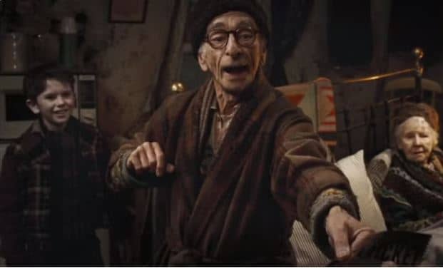 Grandpa Joe Bucket's ultimate desire is to see the Chocolate Factory one last time.