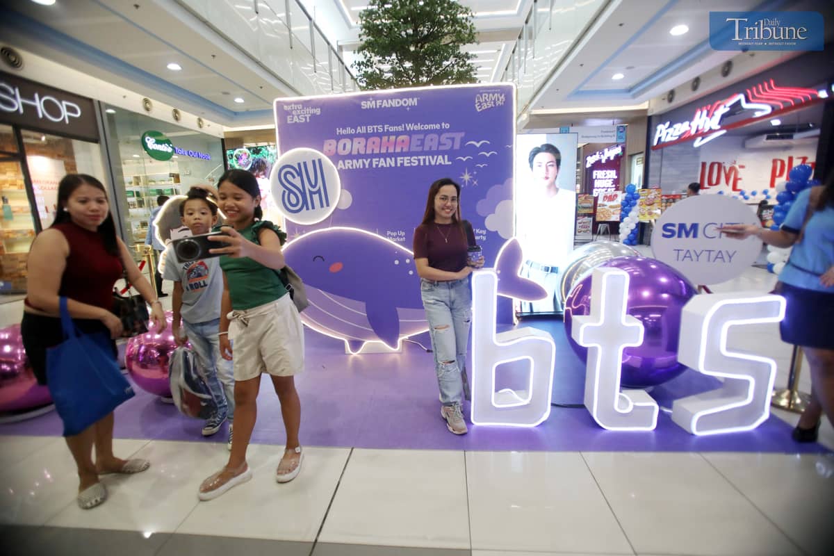 SM Taytay welcomes BTS fans to BorahaEASt: An ARMY Fan Festival, featuring a special photo zone for all Seokjin stans! The event is part of a simultaneous celebration across seven SM malls in the East, each showcasing a unique tribute to a BTS member.