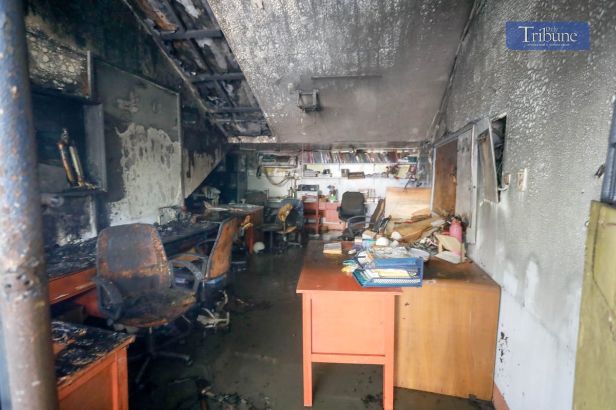 Aftermath of the fire at Dao Building, San Francisco High School (formerly Don Mariano Marcos High School) in Barangay Ramon Magsaysay, Quezon City, which broke out at 11:03 a.m. The situation was raised to a second alarm by 11:07 a.m.

The Philippine Red Cross dispatched ambulance unit 2035 with five personnel. Monitoring is ongoing.