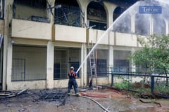 Third alarm raised in Quezon City school fire