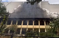 QC high school building destroyed by fire