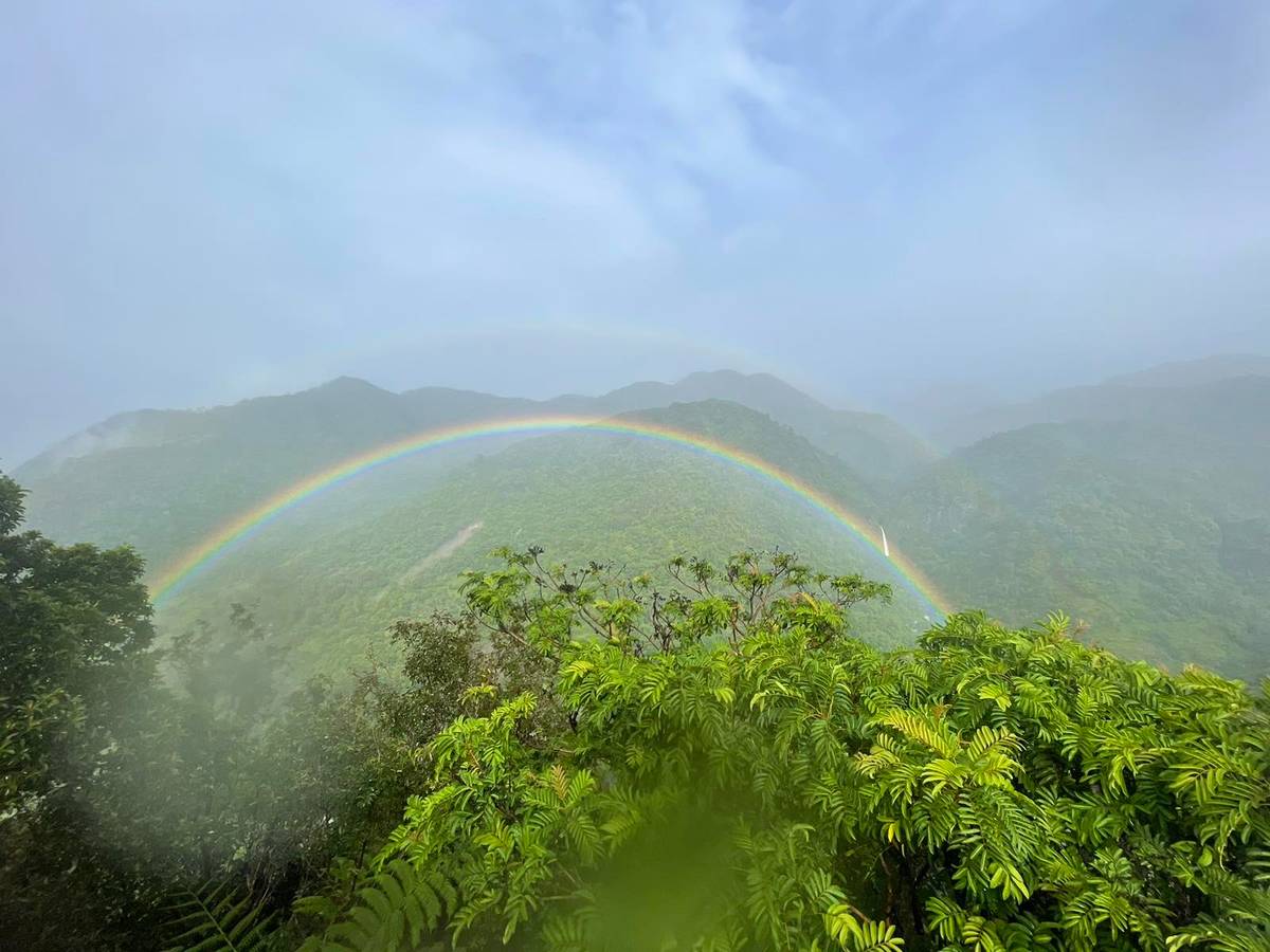 Surprises abound, such as a timely rainbow during lunch.
