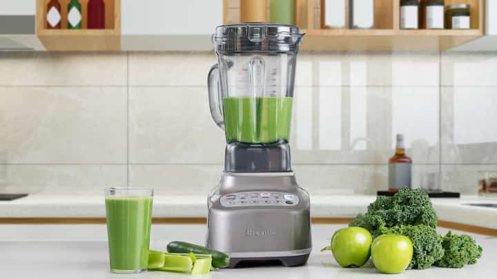 THE brand's signature intuitive lighted buttons and one-touch buttons convert ice into snow to produce velvety green smoothies.